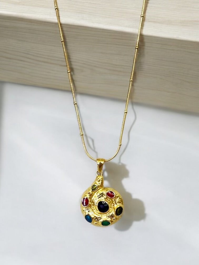 Amber chain necklace